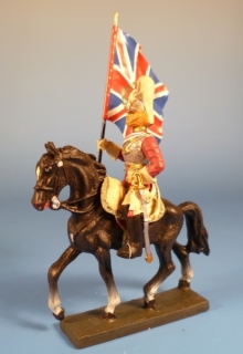 Life Guard Krassier mit Fahne zu Pferd
