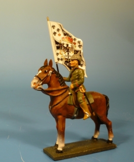 Fahnentrger zu Pferd mit Kaiser-Standarte 