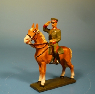 Kaiser Wilhelm der II zu Pferd in Felduniform grend