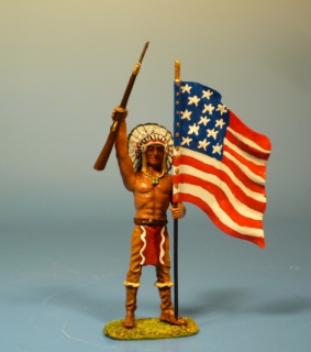 Indianer mit US Staatsfahne