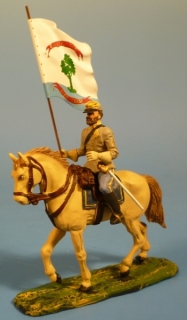 Konfderierten Fahnentrger mit Nord Virginia 18. Mississippi Regiments Fahne