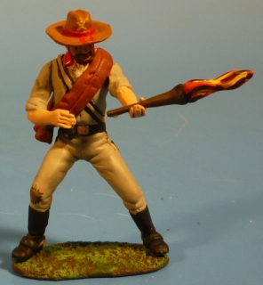 Konf�derierten Soldat mit Fackel (Kanone)