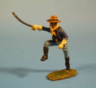 Kavallerist mit einem Bein auf der Kanone stehend (f�r Gesch�tz)