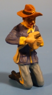 Kavallerist Brot schneidend (Lagerleben)