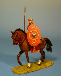 Rmischer Legionr zu Pferd mit Speer und Schild (Legionskavallerie)