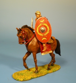 Rmischer Offizier zu Pferd mit Schwert und Schild (Legionskavallerie )