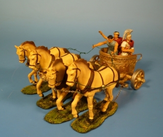 Rmischer Triumphwagen mit Kaiser, Prtorianer und Wagenlenker