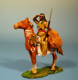 Indianer zu Pferd sp�hend