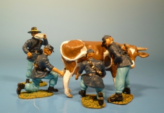 Unions Soldaten beim melken