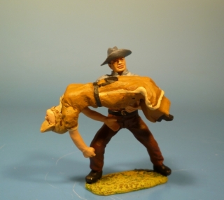 Cowboy mit ohnmchtiger Siedlerin