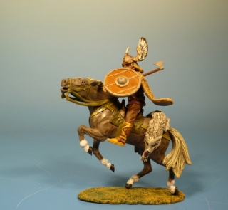 Wikinger Anfhrer zu Pferd 