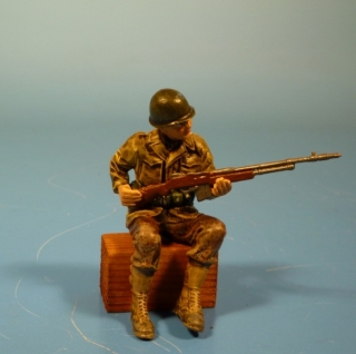 US GI sitzend mit BAR