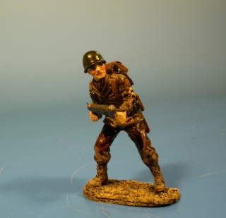 US Soldat mit MP schie�end