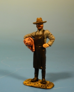 Cowboy Metzger mit Schwein