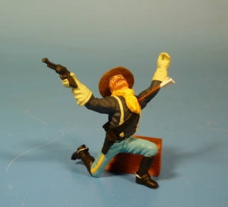 7US Kavallerist kniend von Pfeil getroffen