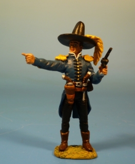 Cowboy zeigend mit Revolver