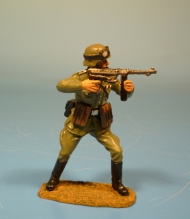 Wehrmacht Offizier mit MP40 kmpfend