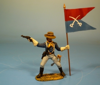 7US Kavallerist mit Custer Fahne