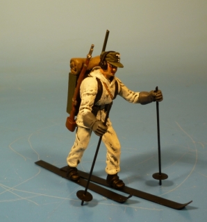 Gebirgsjger Skilufer mit Funkgert