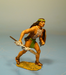 Indianer mit Schild und Speer