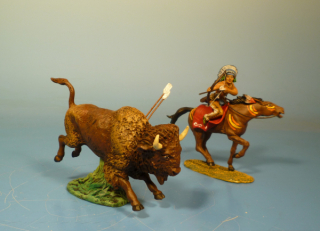 Indianer bei der Bffeljagd